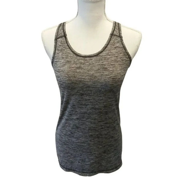 HEAD WOMEN'S SIZE XSMALL Racerback Textured Tank Top BLACK HEATHERED PINK LOGO - Picture 1 of 7